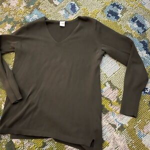 Lole Olive V-Neck Long Sleeve Tunic